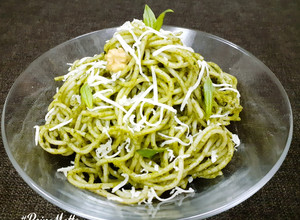 A picture of Pesto Spaghetti Pasta.