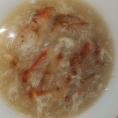 A picture of Chicken corn soup.