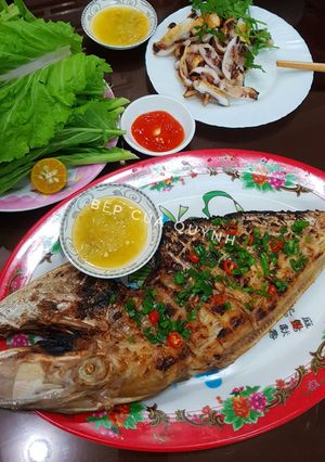 Hình của món Cá bò nướng mọi.