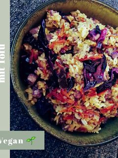Asiatische Rotkohl-Pfanne mit Tofu Rezepthauptbild