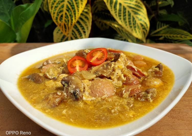 Fresh Champignon Soup with Beef Saussage ala Chef Muhammad