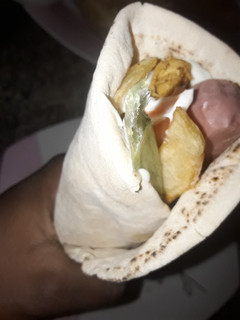 A picture of Chicken shawarma.
