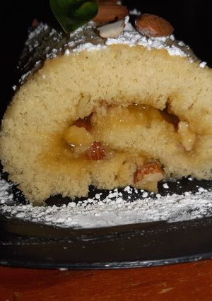 Una foto de Jelly rool de limón