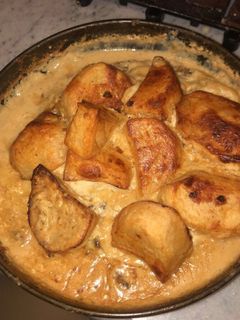 صورة لوصفة صينية كفته بالبطاطس والطحينه 🥩🥔
