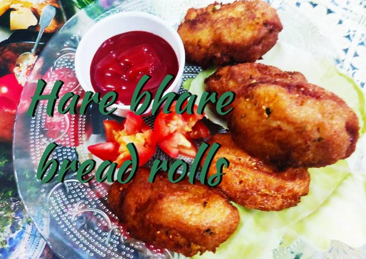 How to Make Perfect Hare bhare bread rolls