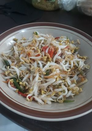 Foto resep Tumis toge cabe ijo teri medan