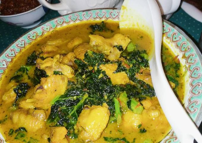 Sayap ayam kale masak pedas