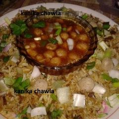 Soya biryani A picture of Soya biryani.