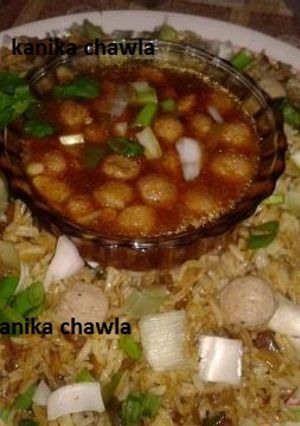 A picture of Soya biryani.