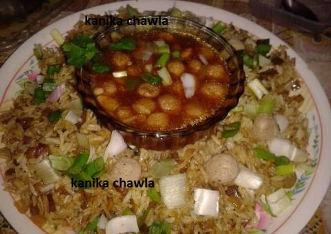 Soya biryani