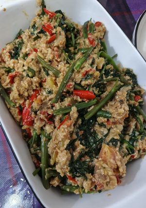 Foto resep Kangkung Sambal Tempe