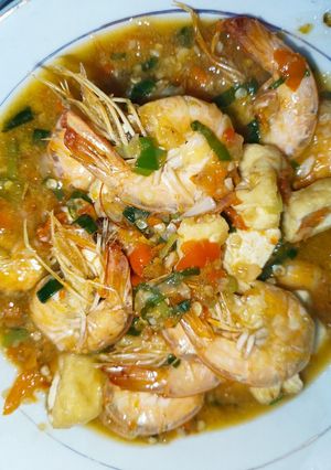 Foto resep 58| Udang tahu saos tiram