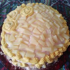 A picture of PINEAPPLE SPONGE CAKE 🎂.