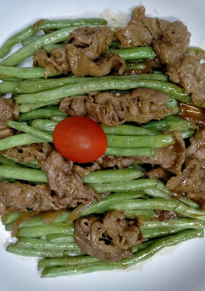 Foto resep Baby Buncis Beef Slice