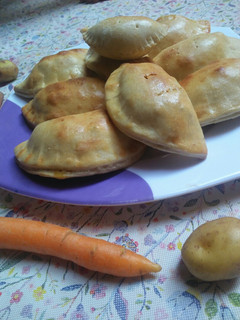 A picture of Baked Nigerian meat pie.