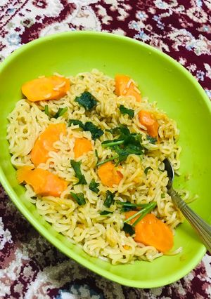 A picture of Manchurian noodles.