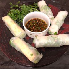 A picture of Vietnamese Rice Paper Rolls (Fresh Spring Rolls).