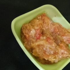 A picture of Baingan ka bharta.