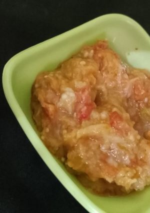 A picture of Baingan ka bharta.
