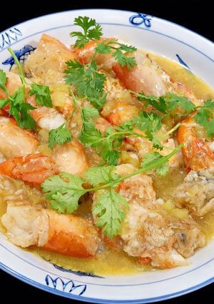 Hình của món SP.0523 - Tôm Càng Xốt Khóm.
