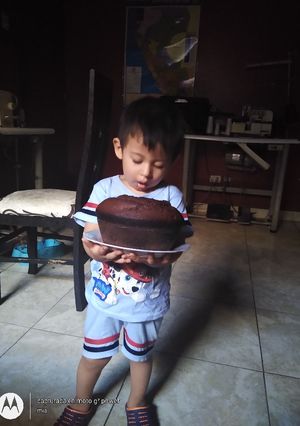Una foto de Keke de chocolate
