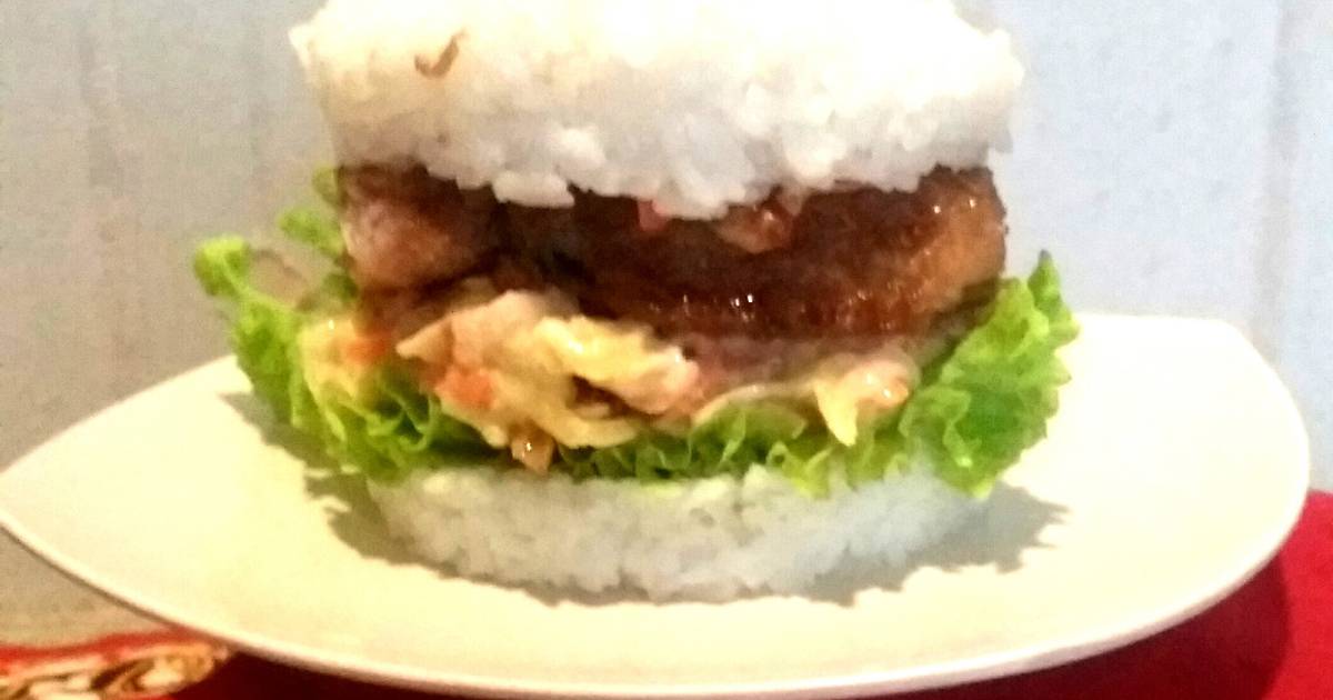 Resep Burger Nasi Ayam Teriyaki oleh Selli Salbiah - Cookpad