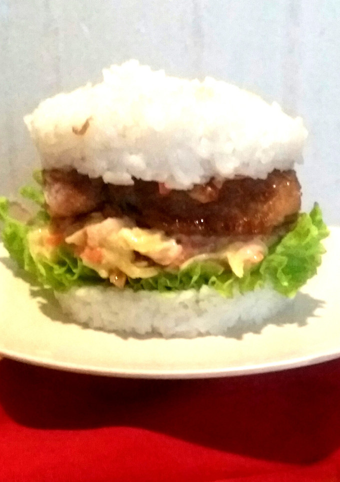 Foto resep Burger Nasi Ayam Teriyaki