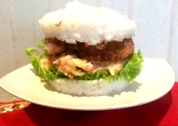 9 Resep: Burger Nasi Ayam Teriyaki Anti Gagal!