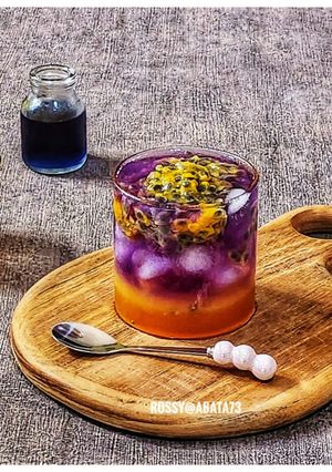 Foto resep Butterfly Pea Flower Passion Fruit Ice