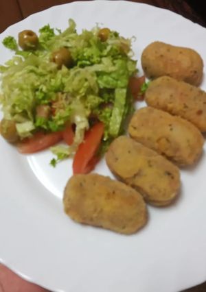 Una foto de Croquetas de cogollos de Tudela, zanahoria y remolacha
