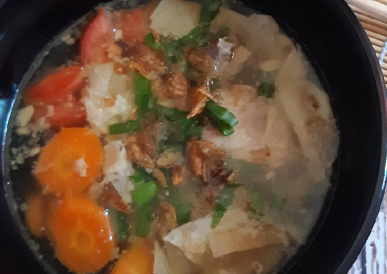 Sup ayam kembang tahu
