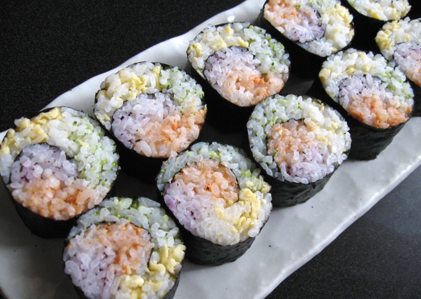 Colourful Sushi Rice Rolls