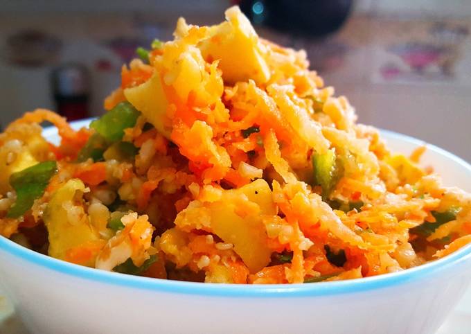 Carrot and raw mango salad