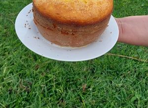 Una foto de Budin de jugo de naranja facil