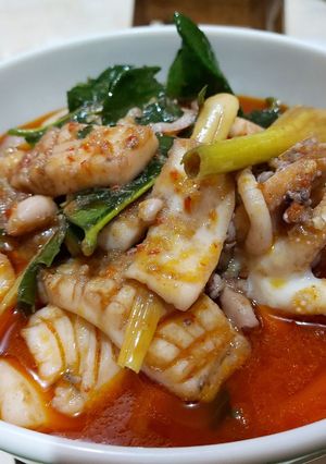 Foto resep Cumi Kuah Saus Padang yang Lezat ala Cece Oci