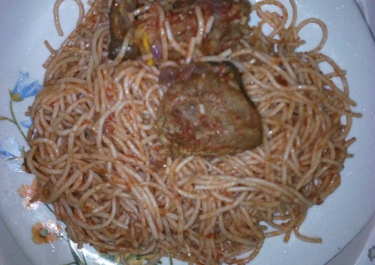 Recipe of Perfect Jollof spaghetti