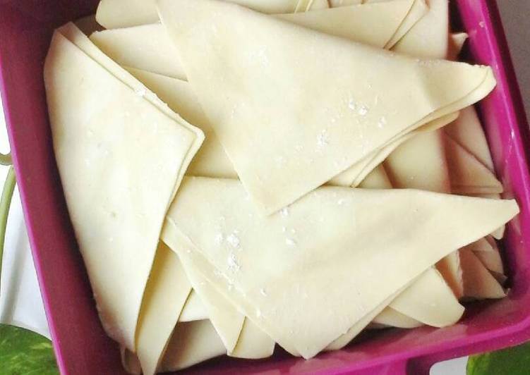 Pangsit goreng isi ayam (cemilan irit)