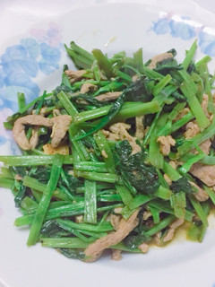空心菜炒牛肉(沙茶醬) 的食譜成品照片