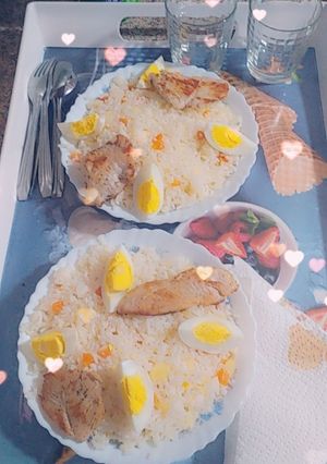 صورة لوصفة ارز مفور بالخضرة وسكالوب روعة 😍