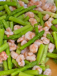 (簡單料理)蘆筍炒蝦仁 的食譜成品照片