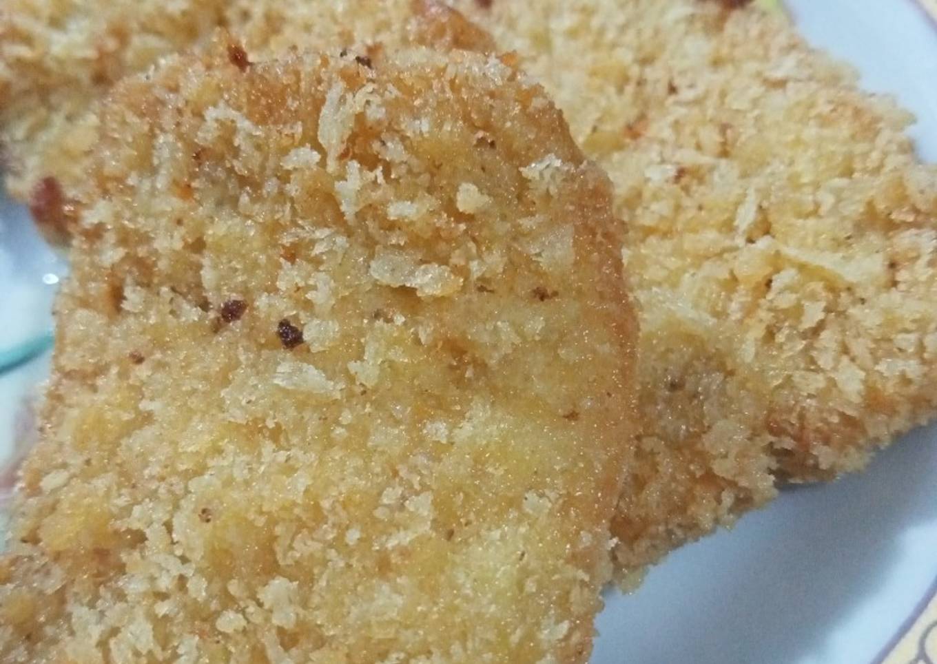 Nuget ayam udang dengan wortel dan keju