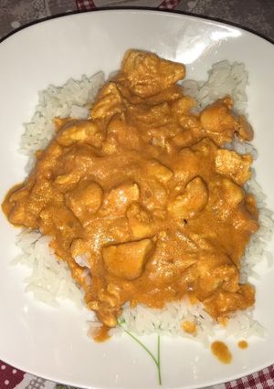 Una foto de Chicken tika masala (comida india)