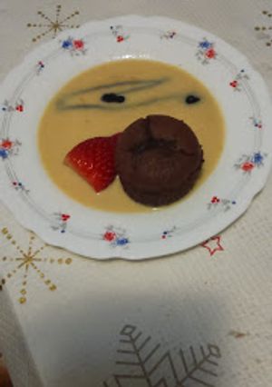 Una foto de Volcán de chocolate o coulant de andar por casa