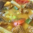 Soto jeroan sapi (dengan santan)