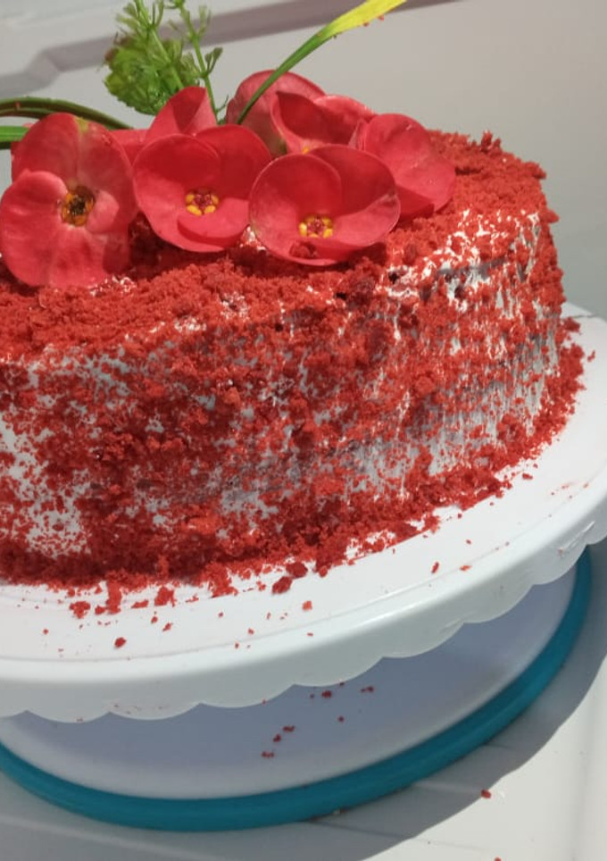Una foto de Red velvet cake