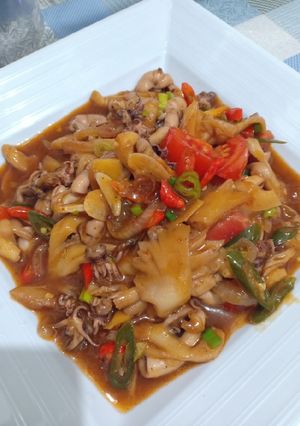 Foto resep Cumi jamur saos tiram