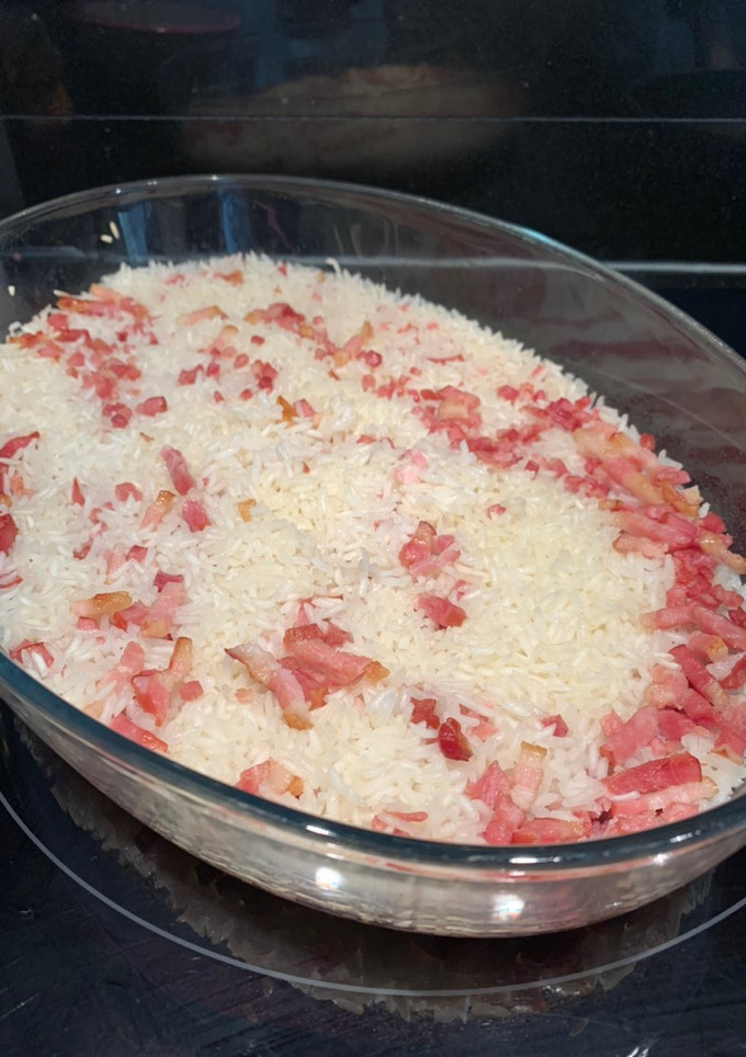 Una foto de Arroz blanco al horno