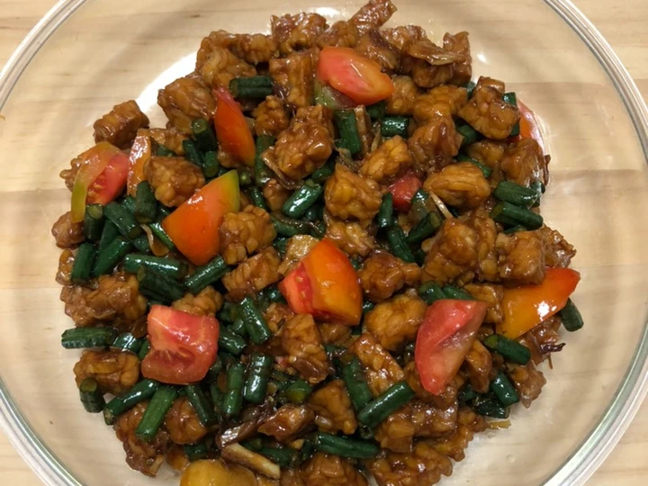 Cara Mudah Membuat Resep 22. Tumis Tempe Kacang Panjang yang Uenak Anti Ribet, Lezat