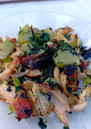 Una foto de Pollo verde saludable