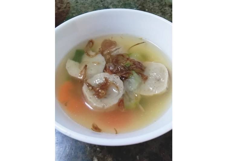 Cara Membuat Sup baso simple balita non msg, Enak Banget